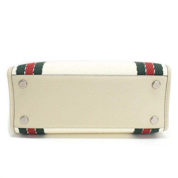 Gucci Shoulder Bag Interlocking GG Canvas Leather Natural Tricolor - Picture 4 of 9